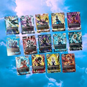 Dragon Ball Super Awaken Leader Card Lot of 14 Trunks Goku Buu Cell Vegeta Gohan